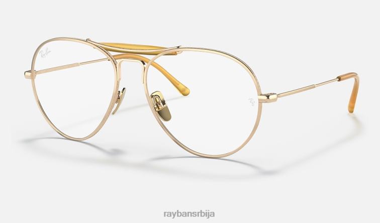 Ray-Ban рб8063 титанијумска оптика P0HP1867 наочаре углачано злато мушкарци