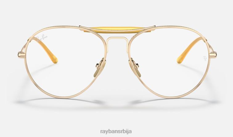 Ray-Ban рб8063 титанијумска оптика P0HP1867 наочаре углачано злато мушкарци