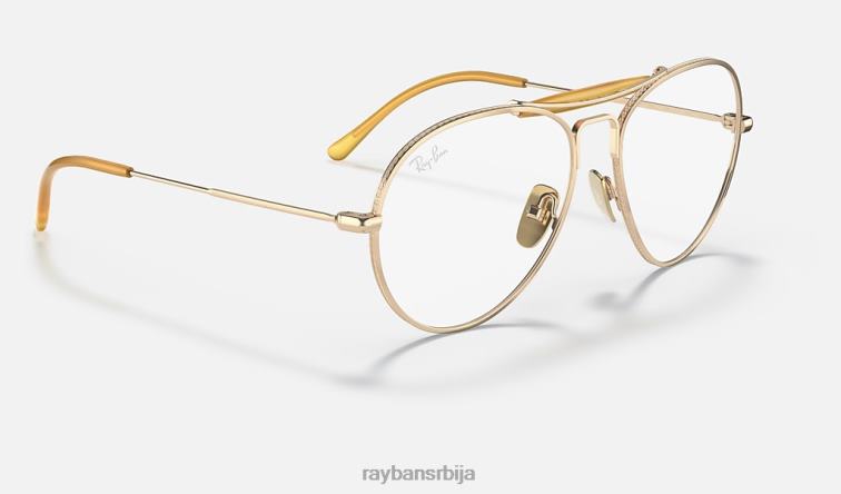 Ray-Ban рб8063 титанијумска оптика P0HP1867 наочаре углачано злато мушкарци