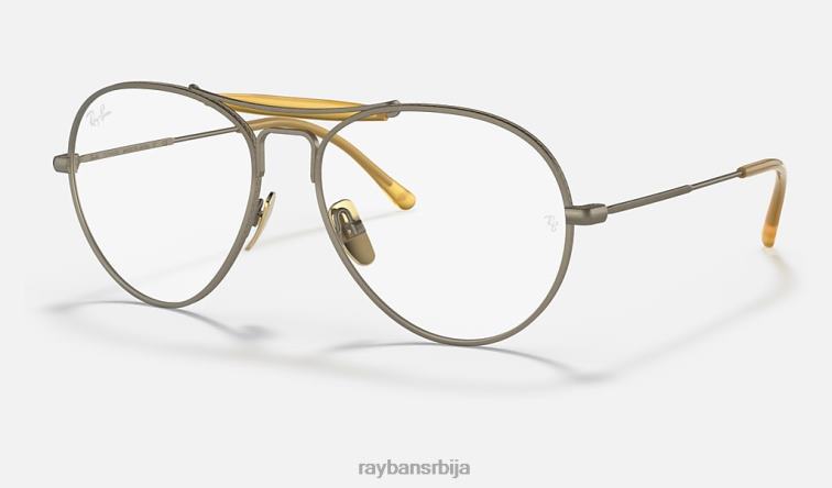 Ray-Ban рб8063 титанијумска оптика P0HP1868 наочаре мат антикно злато мушкарци