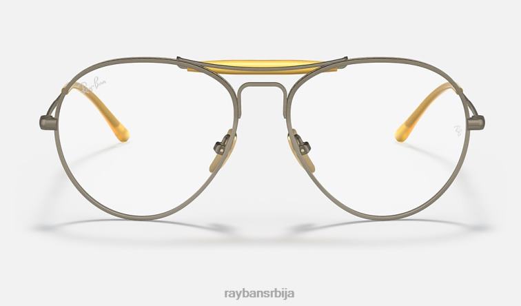 Ray-Ban рб8063 титанијумска оптика P0HP1868 наочаре мат антикно злато мушкарци