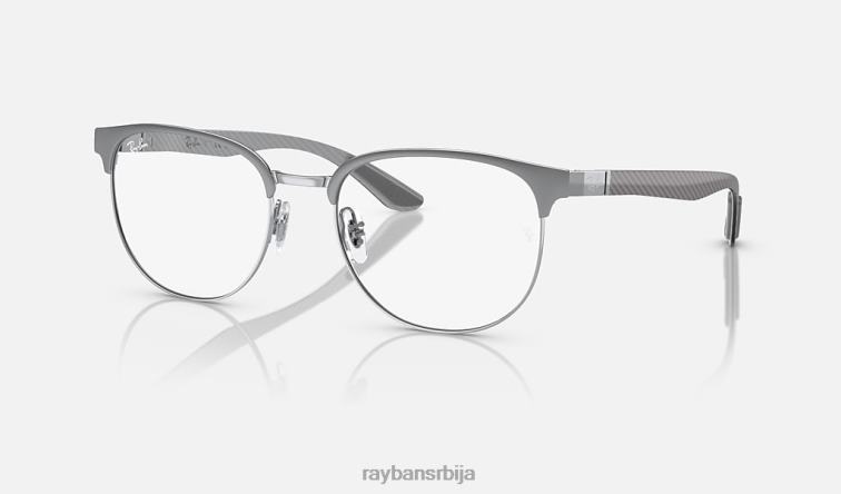 Ray-Ban рб8422 оптицс P0HP1788 наочаре углачано сиво на сребру мушкарци