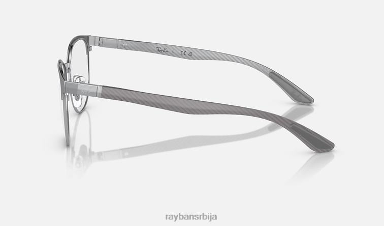Ray-Ban рб8422 оптицс P0HP1788 наочаре углачано сиво на сребру мушкарци