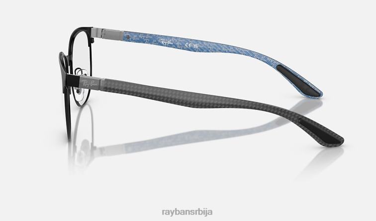 Ray-Ban рб8422 оптицс P0HP1790 наочаре углачана црна мушкарци