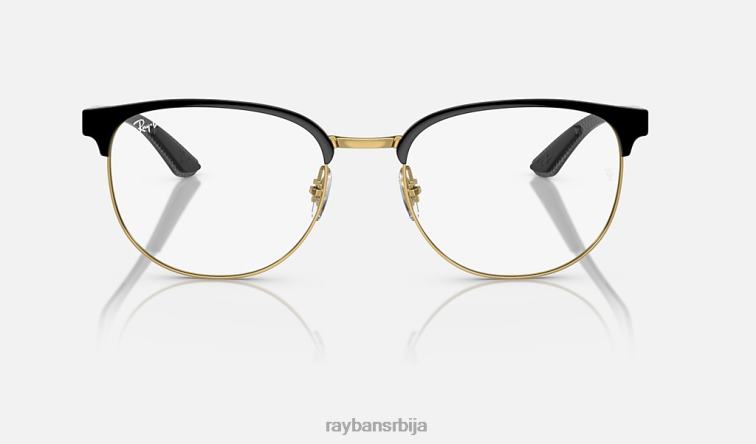 Ray-Ban рб8422 оптицс P0HP1791 наочаре углачано црно на злату мушкарци