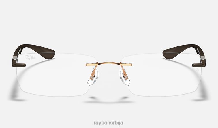 Ray-Ban рб8724 оптицс P0HP2271 наочаре углачан светлосмеђи мушкарци