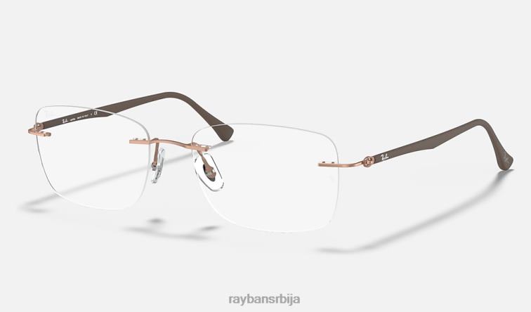 Ray-Ban рб8725 оптицс P0HP2494 наочаре углачан светлосмеђи мушкарци