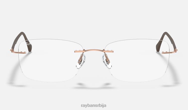 Ray-Ban рб8725 оптицс P0HP2494 наочаре углачан светлосмеђи мушкарци