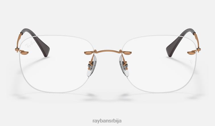 Ray-Ban рб8748 оптицс P0HP2284 наочаре углачан светлосмеђи мушкарци