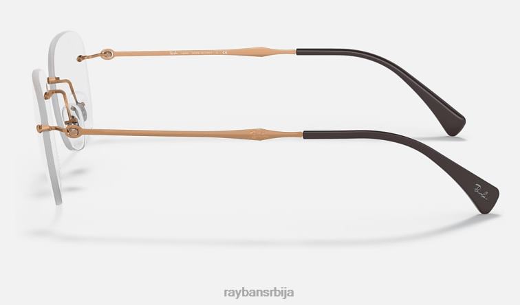 Ray-Ban рб8748 оптицс P0HP2284 наочаре углачан светлосмеђи мушкарци