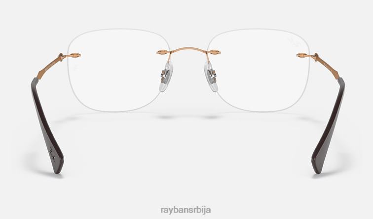 Ray-Ban рб8748 оптицс P0HP2284 наочаре углачан светлосмеђи мушкарци