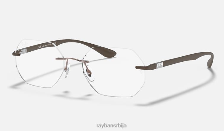 Ray-Ban рб8765 оптицс P0HP2408 наочаре углачан светлосмеђи мушкарци