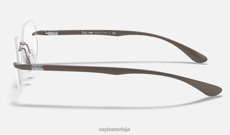 Ray-Ban рб8765 оптицс P0HP2408 наочаре углачан светлосмеђи мушкарци