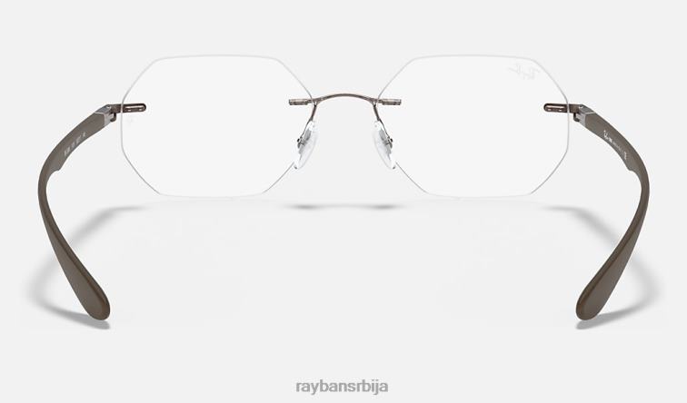 Ray-Ban рб8765 оптицс P0HP2408 наочаре углачан светлосмеђи мушкарци