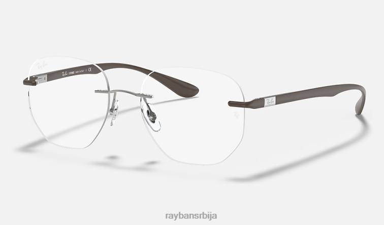 Ray-Ban рб8766 оптицс P0HP2404 наочаре углачан светлосмеђи мушкарци