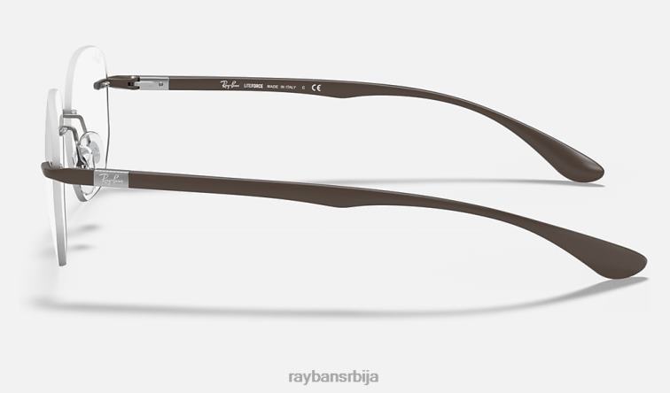 Ray-Ban рб8766 оптицс P0HP2404 наочаре углачан светлосмеђи мушкарци