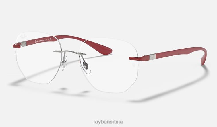 Ray-Ban рб8766 оптицс P0HP2405 наочаре углачано сребро мушкарци
