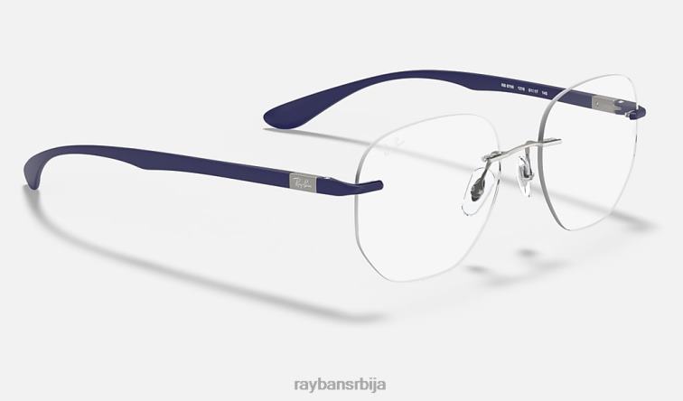 Ray-Ban рб8766 оптицс P0HP2406 наочаре углачано сребро мушкарци