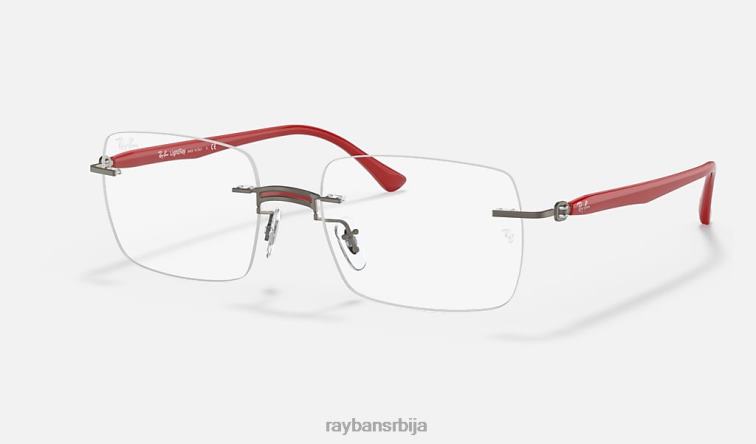 Ray-Ban рб8767 оптицс P0HP2460 наочаре мат црвена мушкарци