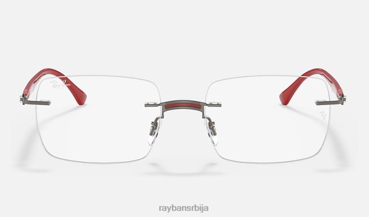 Ray-Ban рб8767 оптицс P0HP2460 наочаре мат црвена мушкарци