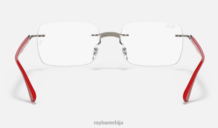 Ray-Ban рб8767 оптицс P0HP2460 наочаре мат црвена мушкарци