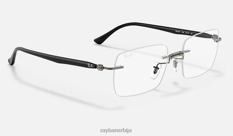 Ray-Ban рб8767 оптицс P0HP2461 наочаре углачано црно на металу мушкарци