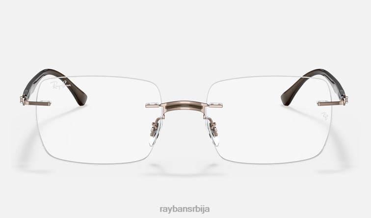 Ray-Ban рб8767 оптицс P0HP2462 наочаре углачан браон мушкарци