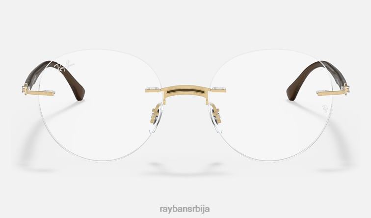 Ray-Ban рб8768 оптицс P0HP2468 наочаре углачано браон на злату мушкарци