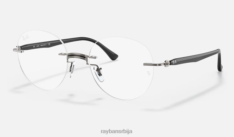 Ray-Ban рб8768 оптицс P0HP2470 наочаре углачано црно на металу мушкарци