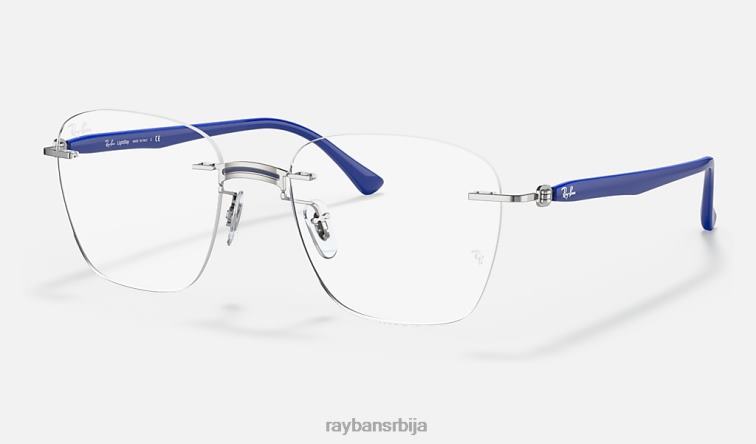 Ray-Ban рб8769 оптицс P0HP2465 наочаре углачано плаво на сребру мушкарци