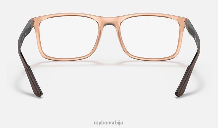 Ray-Ban рб8908 оптицс P0HP2085 наочаре углачан провидно браон мушкарци