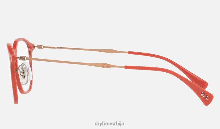 Ray-Ban рб8955 оптицс P0HP2258 наочаре мат црвена мушкарци