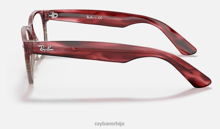 Ray-Ban нова оптика Ваифарер P0HP1594 наочаре углачан бордо мушкарци