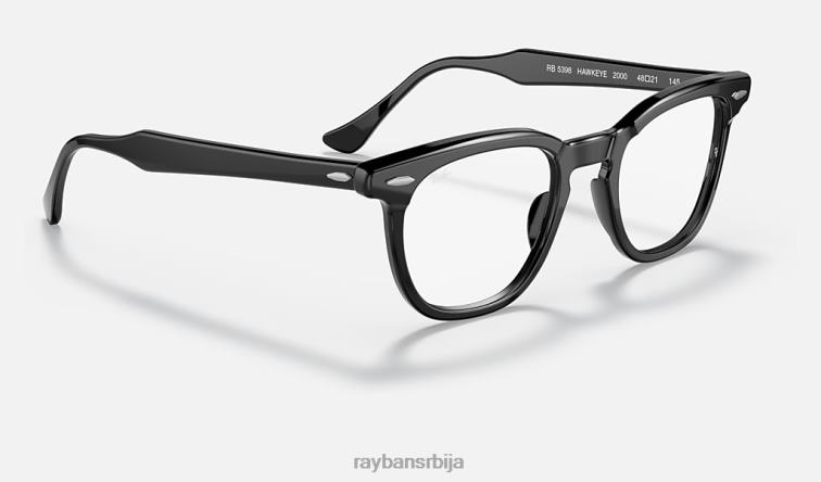 Ray-Ban оптика соколовог ока P0HP1610 наочаре углачана црна мушкарци