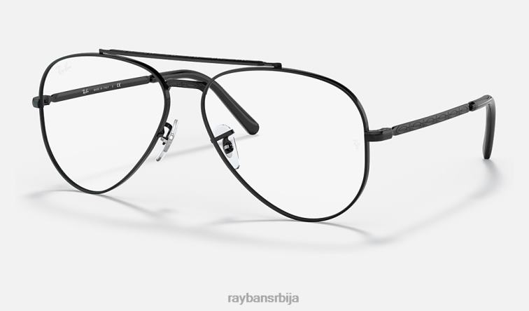 Ray-Ban нова авијатичарска оптика P0HP1617 наочаре углачана црна мушкарци