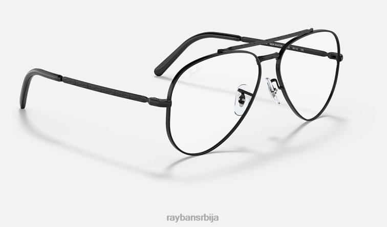 Ray-Ban нова авијатичарска оптика P0HP1617 наочаре углачана црна мушкарци