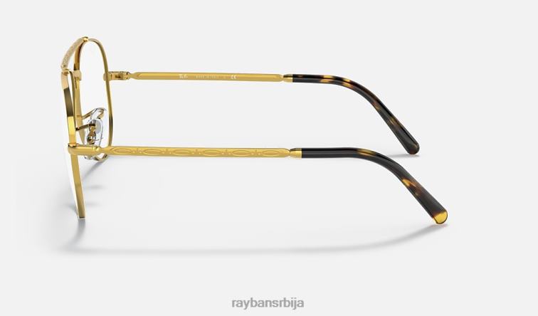 Ray-Ban нова авијатичарска оптика P0HP1618 наочаре углачано злато мушкарци