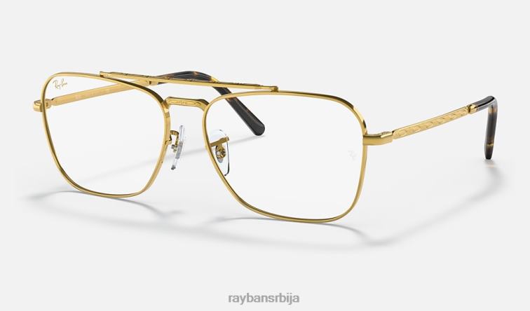 Ray-Ban нова караванска оптика P0HP1634 наочаре углачано злато мушкарци