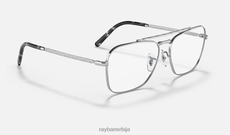 Ray-Ban нова караванска оптика P0HP1636 наочаре углачано сребро мушкарци