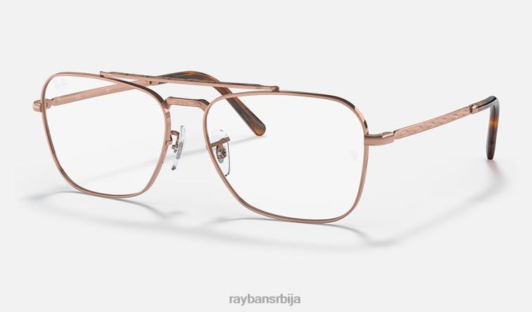 Ray-Ban нова караванска оптика P0HP1637 наочаре углачано ружичасто злато мушкарци