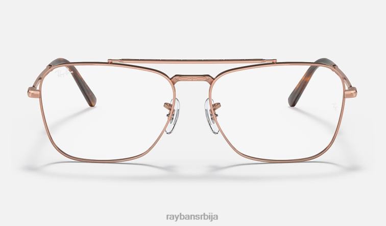 Ray-Ban нова караванска оптика P0HP1637 наочаре углачано ружичасто злато мушкарци