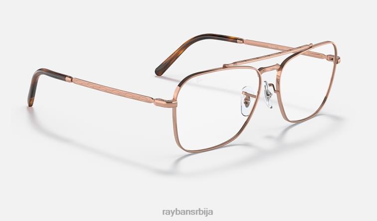 Ray-Ban нова караванска оптика P0HP1637 наочаре углачано ружичасто злато мушкарци
