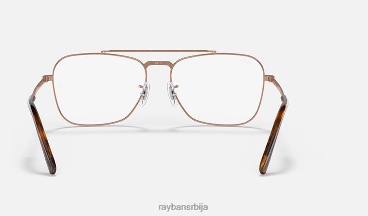 Ray-Ban нова караванска оптика P0HP1637 наочаре углачано ружичасто злато мушкарци