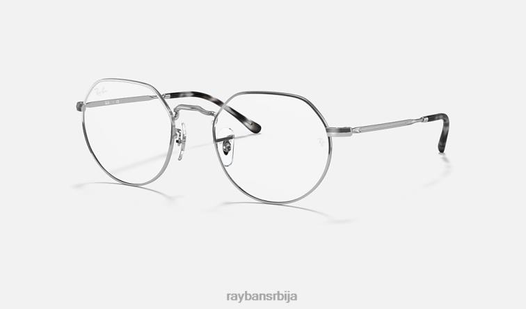 Ray-Ban јацк оптицс P0HP1651 наочаре углачано сребро мушкарци