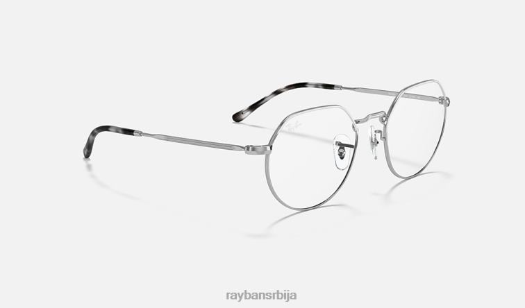 Ray-Ban јацк оптицс P0HP1651 наочаре углачано сребро мушкарци