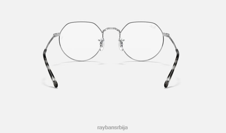 Ray-Ban јацк оптицс P0HP1651 наочаре углачано сребро мушкарци
