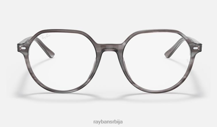 Ray-Ban тхалиа оптицс P0HP1661 наочаре углачана пругаста сива мушкарци