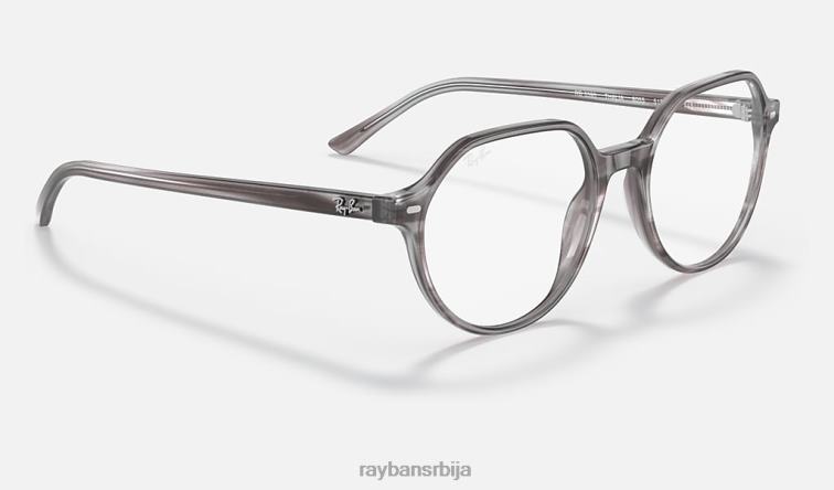 Ray-Ban тхалиа оптицс P0HP1661 наочаре углачана пругаста сива мушкарци