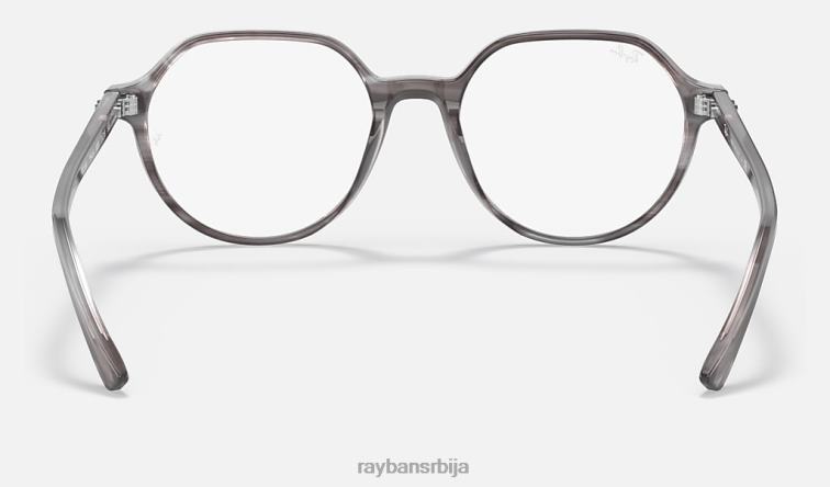 Ray-Ban тхалиа оптицс P0HP1661 наочаре углачана пругаста сива мушкарци