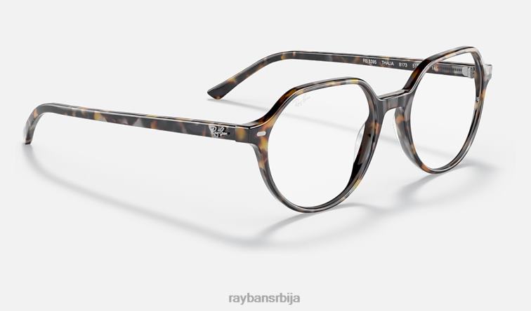 Ray-Ban тхалиа оптицс P0HP1662 наочаре углачана браон/сива хавана мушкарци